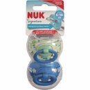 NUK Signature Silikon-Schnuller 6-18m Keine Motivwahl (1x 2 Stück)