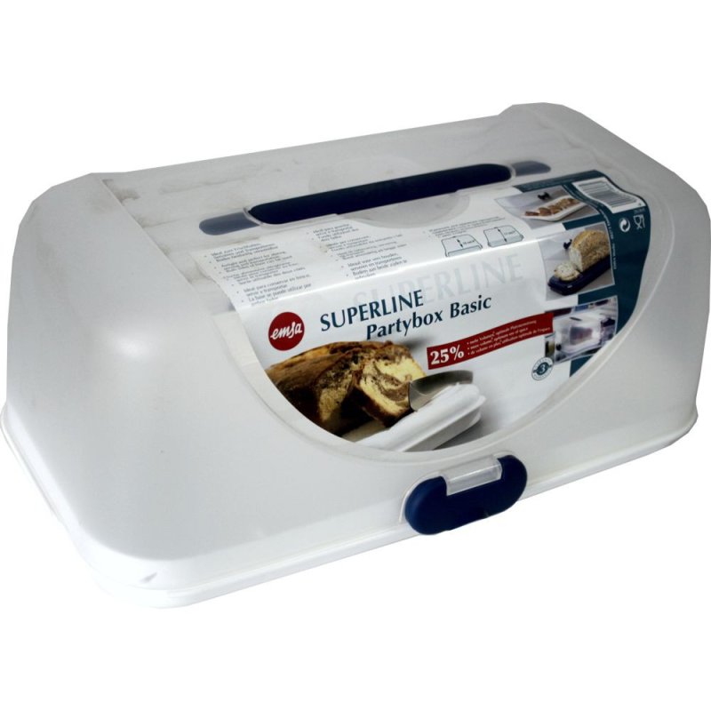 Emsa 503940 Superline Partybox Basic, White Blue, 35 x 15 x 18 cm
