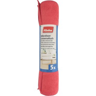 Flinka Mikrofaser Universaltuch 32x32cm rot (5 Stk Packung)