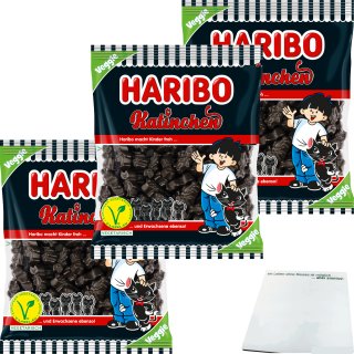 Haribo Katinchen Veggi 3er Pack (3x175g Beutel) + usy Block