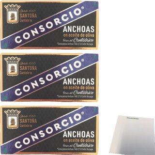 Consorcio anchoas en Acite de oliva anchovy fillet in olive oil 8410628080100
