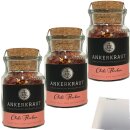 Ankerkraut Chili Flocken 3er Pack (3x65g Glas) + usy Block
