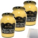 Maille Dijon Originale Mostarda Dijon Senf 3er Pack (3x865g Glas) + usy Block