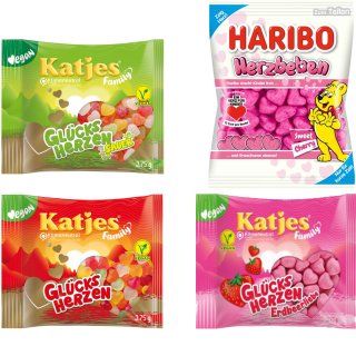 Katjes Family Happiness Sauer 4037400344300 Love of strawberry fruit gum Valentitestag Gift Mothers Day present