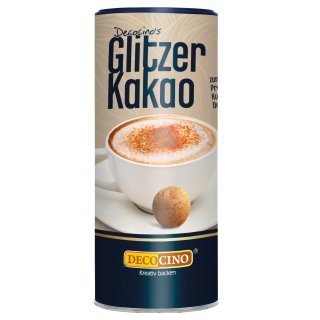Decocino´s Glitzer Kakao Gold zum Dekorieren von Backwaren Desserts 100g Streuer