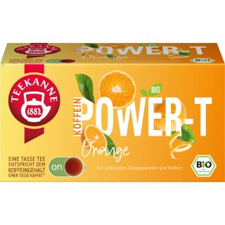 Teapot Power-T Orange with natural orange aroma and caffeine