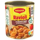 Maggi Ravioli in Pikanter Sauce mit würzigem Rindfleisch 3er Pack (3x800g) + usy Block