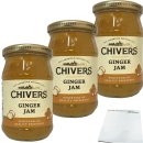 Chivers Ginger Ingwer-Konfitüre Extra 3er Pack (3x340g Glas) + usy Block