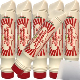 Feinkost Popp Delikatess Mayonnaise 80% Pflanzenöl 6er Pack (6x875ml Tube) + usy Block