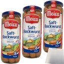 Meica Saft-Bockwurst in Eigenhaut 8 Würstchen extra zart 3er Pack (3x360g Glas) + usy Block