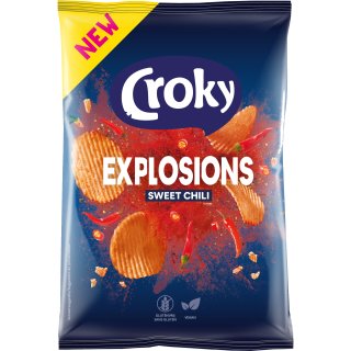 Croky Explosions Sweet Chilli (150g bag) sharply sweet crunchy