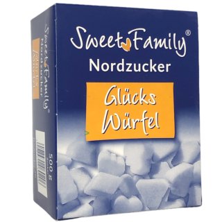Nordzucker Sweet Family Glücks-Würfel Würfelzucker in dekorativen Formen (500g)