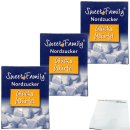 Nordzucker Sweet Family Glücks-Würfel Würfelzucker in dekorativen Formen 3er Pack (3x500g) + usy Block