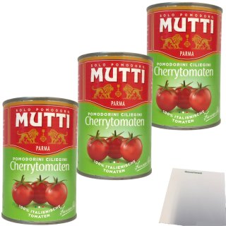 Mutti Pomodorini Cherrytomaten 3er Pack (3x400g Dose) + usy Block
