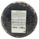 Haribo Konfekt Stangen Lakritzstangen mit Konfektfüllung 6x1200g (150 Stck. Runddose) + usy Block