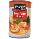 Exotic Food Tom Yum Suppe typisch thailändisch sehr scharf servierfertig 6er Pack (6x0,4l Dose) + usy Block