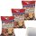 XOX Schweinekrusten im Eigenfett frittierte Schweineschwarten Low Carb 3er Pack (3x100g Beutel) + usy Block