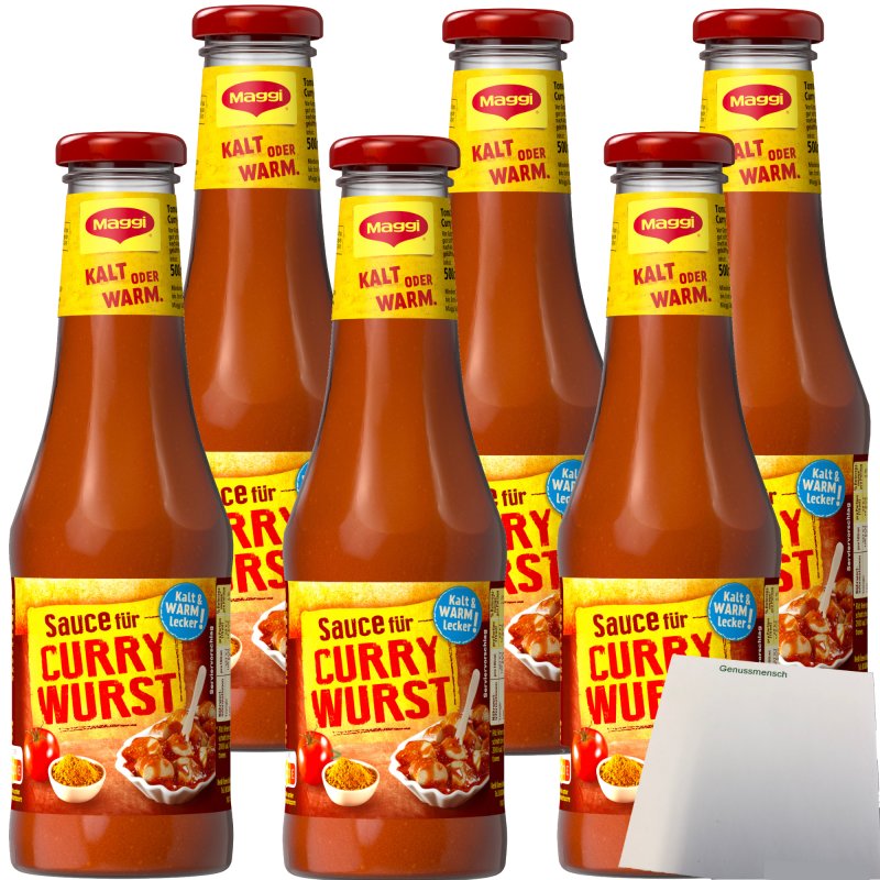 Maggi Sauce für Currywurst fruchtig pikant mit feiner Schärfe 6er Pac
