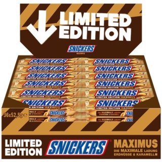 Snickers Maximus Schokoladenriegel, 36 St.