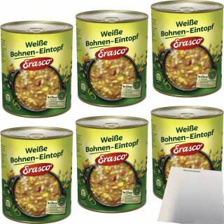 Erasco weiße Bohneneintopf 6er Pack (6x800g) + usy Block