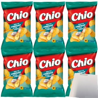 Chio Chips Salt & Vinegar Chips 6er Pack (6x150g Packung) + usy Block
