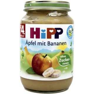 Hipp Früchte Äpfel mit Bananen (190g Glas)