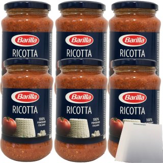Barilla Pomodore Pasta Sauce Pomodore mit Tomaten & Ricotta 6er Pack (6x400g Glas) + usy Block