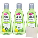 Guhl Shampoo Frische & Leichtigkeit mit Zitronenmelisse 3er Pack (3x250ml Flasche) + usy Block