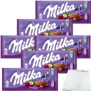 Milka Trauben-Nuss Alpenmilch-Schokolade mit Rosinen und Haselnüssen 6er Pack (6x100g Tafel) + usy Block