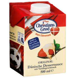 Chr.Grod Dänische Dessert-Sauce mit Vanillegeschmack 1er Pack (1x500ml Pack)