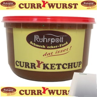 Ruhrpott Curry Ketchup dat isset Curryketchup 1er Pack (1x500g) + usy Block