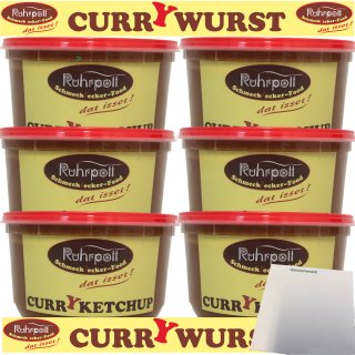 Ruhrpott Curry Ketchup dat isset Curryketchup 6er Pack (6x500g) + usy Block