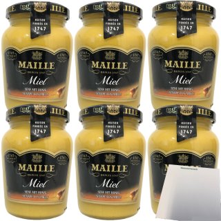 Maille Dijon-Senf mit Honig 6er Pack (6x230g Glas) + usy Block