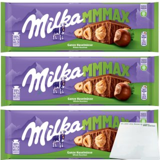 Milka Ganze Haselnuss Schokolade Großtafel 3er Pack (3x270g Tafel) +