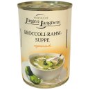 Jürgen Langbein Broccoli-Rahm-Suppe vegetarisch 3er Pack (3x400ml Dose) + usy Block