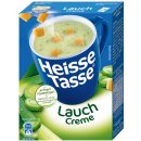 Erasco Heisse Tasse Lauch Creme Suppe 12er Pack (36 Beutel a 17,66g) + usy Block