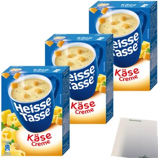 Erasco Heisse Tasse Käse-Cremesuppe 3er Pack (9 Beutel a 18g) + usy Block