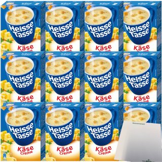 Erasco Heisse Tasse Käse-Cremesuppe 12er Pack (36 Beutel a 18g) + usy Block