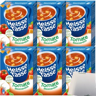 Heisse Tasse Tomate-Mozzarellasuppe 6er Pack (18 Beutel a 17,8g) + usy Block