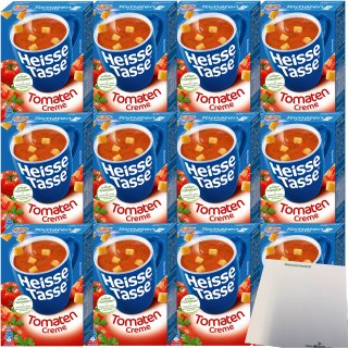 Erasco Heisse Tasse Tomaten-Cremesuppe 12er Pack (36 Beutel a 21g) + usy Block