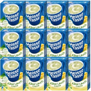 Erasco Heisse Tasse Käse-Lauchcremesuppe 12er Pack (36 Beutel a 14,9g)