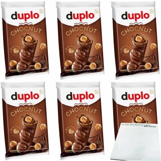 Duplo Chocnut mit ganzen Haselnüssen 6er Pack (6x130g Packung) + usy Block