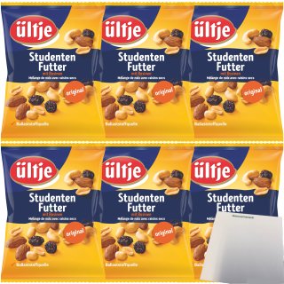 Ültje Studentenfutter mit Rosinen das original 6er Pack (6x200g Beutel) + usy Block