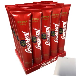 Löwensenf Extra scharf Senf 20er Pack (20x100ml Tube) + usy Block