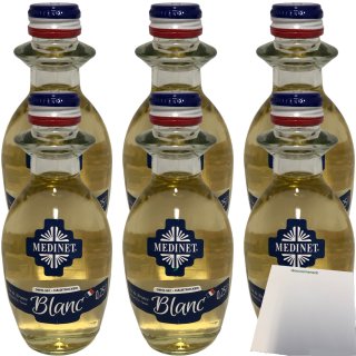 Medinet Blanc französischer Weißwein halbtrocken mit dezenter Restsüße 10,5%vol. 6er Pack (6x0,25 Liter Flasche) + usy Block