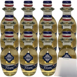 Medinet Blanc französischer Weißwein halbtrocken mit dezenter Restsüße 10,5%vol. 12er Pack (12x0,25 Liter Flasche) + usy Block