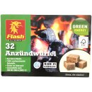 Flash Öko-Anzündwürfel Kaminanzünder Kohleanzünder Grillanzünder 6er Pack (6x32 Stck Packung) + usy Block