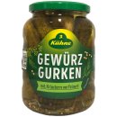 Kühne Gewürzgurken Auslese mit Kräutern verfeinert 6er Pack (6x360g Glas) + usy Block