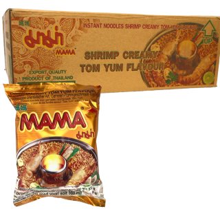 MAMA Instant Nudeln Garnele Sahnig 16x55g Tüte MHD 10.02.2023 Restposten