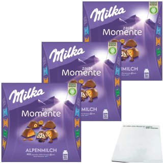 Milka Zarte Momente Schokomix 5-fach-sortiert 3er Pack (3x169g Packung) + usy Block